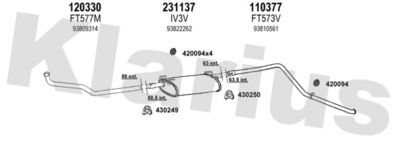 Układ wydechowy KLARIUS 470004E