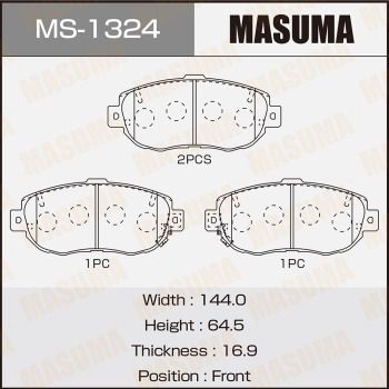 Комплект тормозных колодок MASUMA MS-1324 для TOYOTA VEROSSA