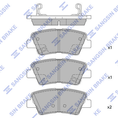 комплект спирачно феродо, дискови спирачки Hi-Q SP1239