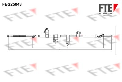 Тросик, cтояночный тормоз FTE FBS25043 для TOYOTA RAV 4