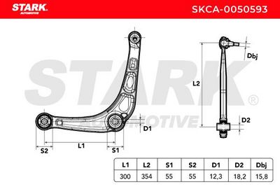 носач, окачване на колелата STARK SKCA-0050593