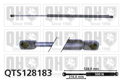 Газовая пружина, крышка багажник QUINTON HAZELL QTS128183 для FIAT DUNA