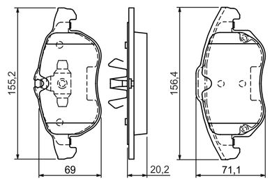 Brake Pad Set, disc brake 0 986 494 073