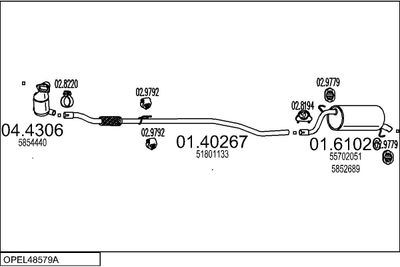SISTEM DE ESAPAMENT MTS OPEL48579A019726