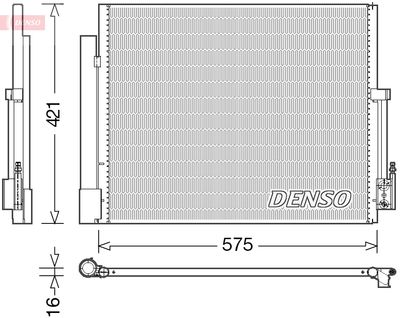 DENSO Condensor, airconditioning (DCN20036)