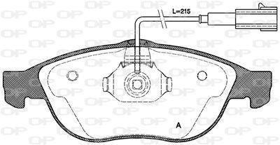 OPEN PARTS BPA0660.11 Тормозные колодки и сигнализаторы  для ALFA ROMEO 147 (937_) 2.0 16V T.SPARK (937.AXA1, 937.AXC1, 937.BXC1)