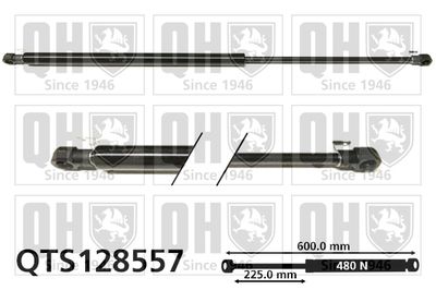 Газовая пружина, крышка багажник QUINTON HAZELL QTS128557 для RENAULT ESPACE