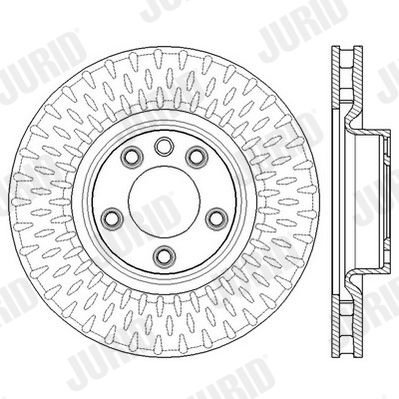 Тормозной диск JURID 562592JC для VW TOUAREG