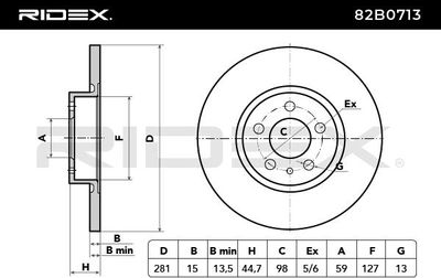 спирачен диск RIDEX