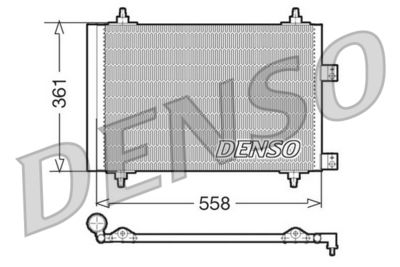 DENSO DCN21016 Радиатор кондиционера  для PEUGEOT 307 (Пежо 307)