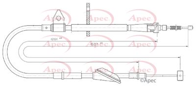 Cable Pull, parking brake APEC CAB1449