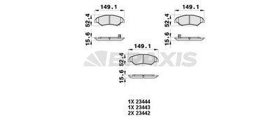 Комплект тормозных колодок, дисковый тормоз BRAXIS AB0367 для KIA RETONA