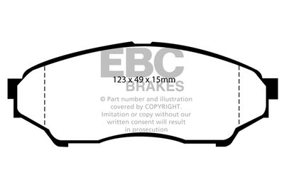 Комплект тормозных колодок, дисковый тормоз EBC Brakes DP41347R для MITSUBISHI PAJERO