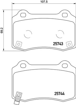 Brake Pad Set, disc brake P 30 074E