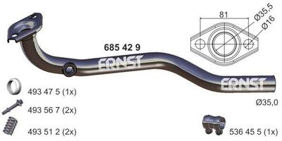 Rura wydechowa ERNST 685429