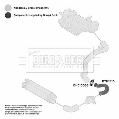 Charge Air Hose Borg & Beck BTH1216