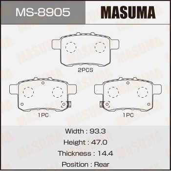 MASUMA MS-8905 Ремкомплект барабанных колодок для HONDA ACCORD VIII универсал (CW) 2.2 i-DTEC (CW3) MASUMA MS-8905 Ремкомплект барабанных колодок для HONDA ACCORD VIII универсал (CW) 2.2 i-DTEC (CW3)