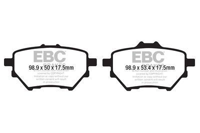 Комплект тормозных колодок, дисковый тормоз EBC Brakes DPX2196 для PEUGEOT RIFTER