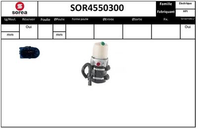 POMPA HIDRAULICA SISTEM DE DIRECTIE SNRA SOR4550300