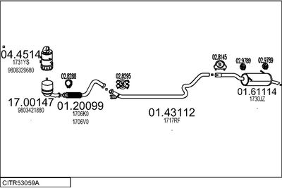 Układ wydechowy MTS CITR53059A007247