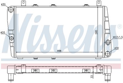 Radiator, engine cooling 64011