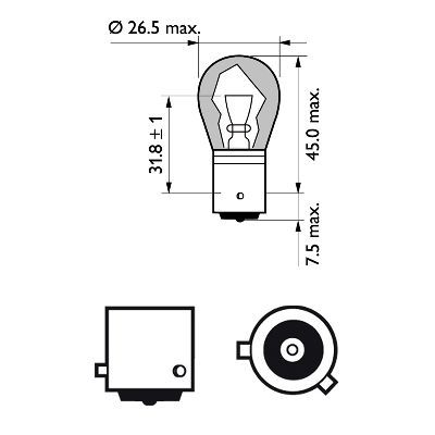 12496SVB2 PHILIPS Лампа накаливания, фонарь указателя поворота