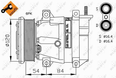 NRF Kompressor, Klimaanlage EASY FIT (32220)