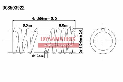 DYNAMATRIX DCS503922 Пружина подвески  для FORD (Форд)