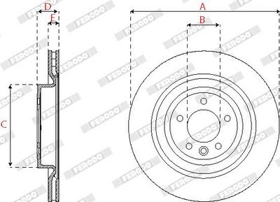 BREMSSCHEIBE FERODO DDF2550C1 1