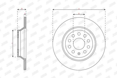 Jarrulevy JURID 563814JC – VW