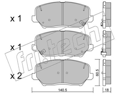 Zestaw klocków hamulcowych, hamulce tarczowe FRI.TECH. 1013.0