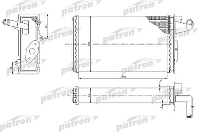 Теплообменник, отопление салона PATRON PRS2022 для FIAT TIPO