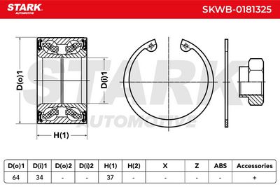 комплект колесен лагер STARK SKWB-0181325