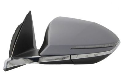 Zijspiegel Links (elektrisch, in reliëf, met verwarming, assistent rijstrookverandering, under-coated, elektrisch opklapbaar, met indicator, chroomstrip) past: HYUNDAI TUCSON NX4E 11.20-