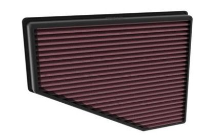 Paneel filter (inzet), buitenlengte: 300mm, buitenbreedte: 224mm, hoogte: 38mm, vorm: trapeziumvormig, past: JEEP GRAND CHEROKEE L V 2.0H 05.21-, (catalogus: www.knfilters.com  (EN) wet filter)