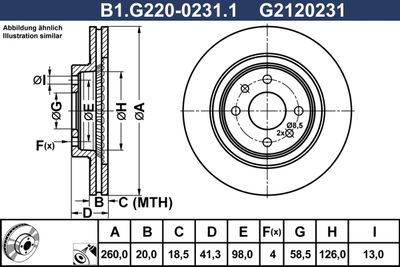 Tarcza hamulcowa GALFER B1.G220-0231.1