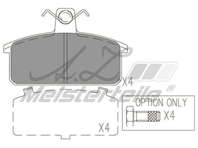 комплект спирачно феродо, дискови спирачки A.Z. Meisterteile AZMT-44-022-1537