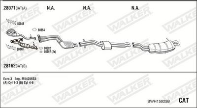 Изпускателна система WALKER BWH15925B