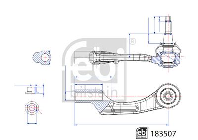 Наконечник поперечной рулевой тяги FEBI BILSTEIN 183507 для PEUGEOT 2008