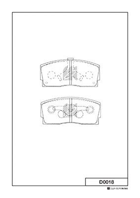 Комплект тормозных колодок, дисковый тормоз MK Kashiyama D0018