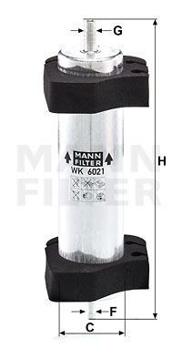 Топливный фильтр MANN-FILTER WK 6021 для PORSCHE MACAN