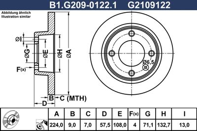 GALFER B1.G209-0122.1 Гальмівні диски 