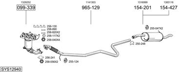 Układ wydechowy BOSAL SYS12940