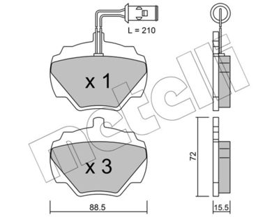 Brake Pad Set, disc brake 22-0353-1