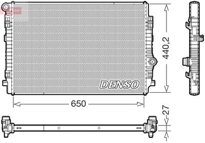 Радиатор, охлаждение двигателя DENSO DRM02046 для SKODA KODIAQ