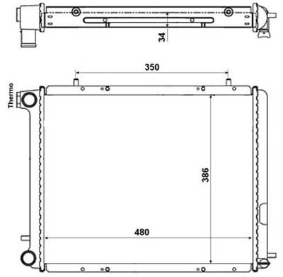 RADIATOR RACIRE MOTOR NRF 507352 5