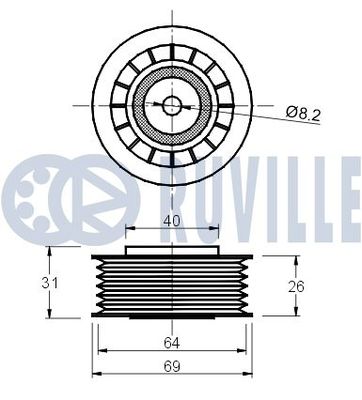 ROLA GHIDARE/CONDUCERE CUREA TRANSMISIE RUVILLE 540179 1
