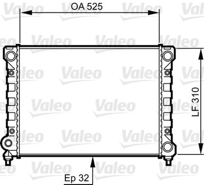VALEO 734415 Радиатор охлаждения двигателя для VW PASSAT B3/B4 Variant (3A5, 35I)