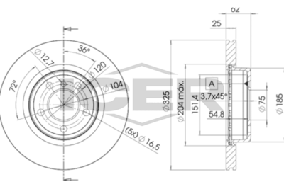 спирачен диск ICER 78BD2217-2