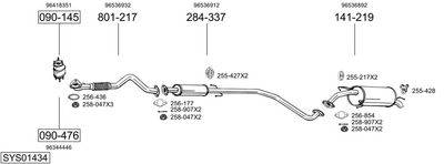 Изпускателна система BOSAL SYS01434